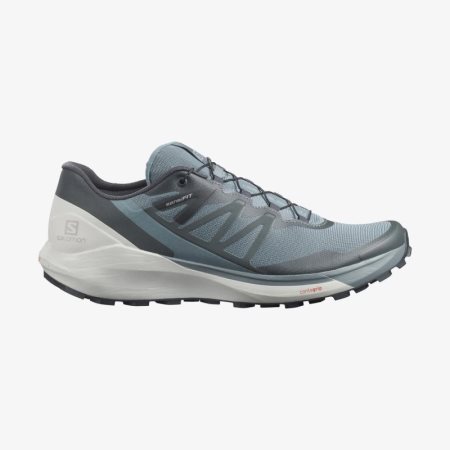 Salomon SENSE RIDE 4 Mens Trail Running Shoes Green UK RVSB
